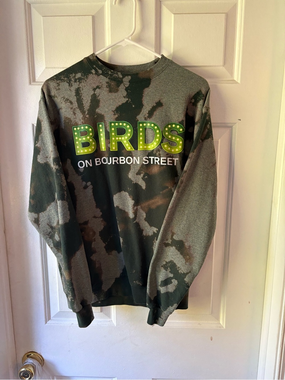 BIRDS On Bourbon Street Green Camo Sweatshirt